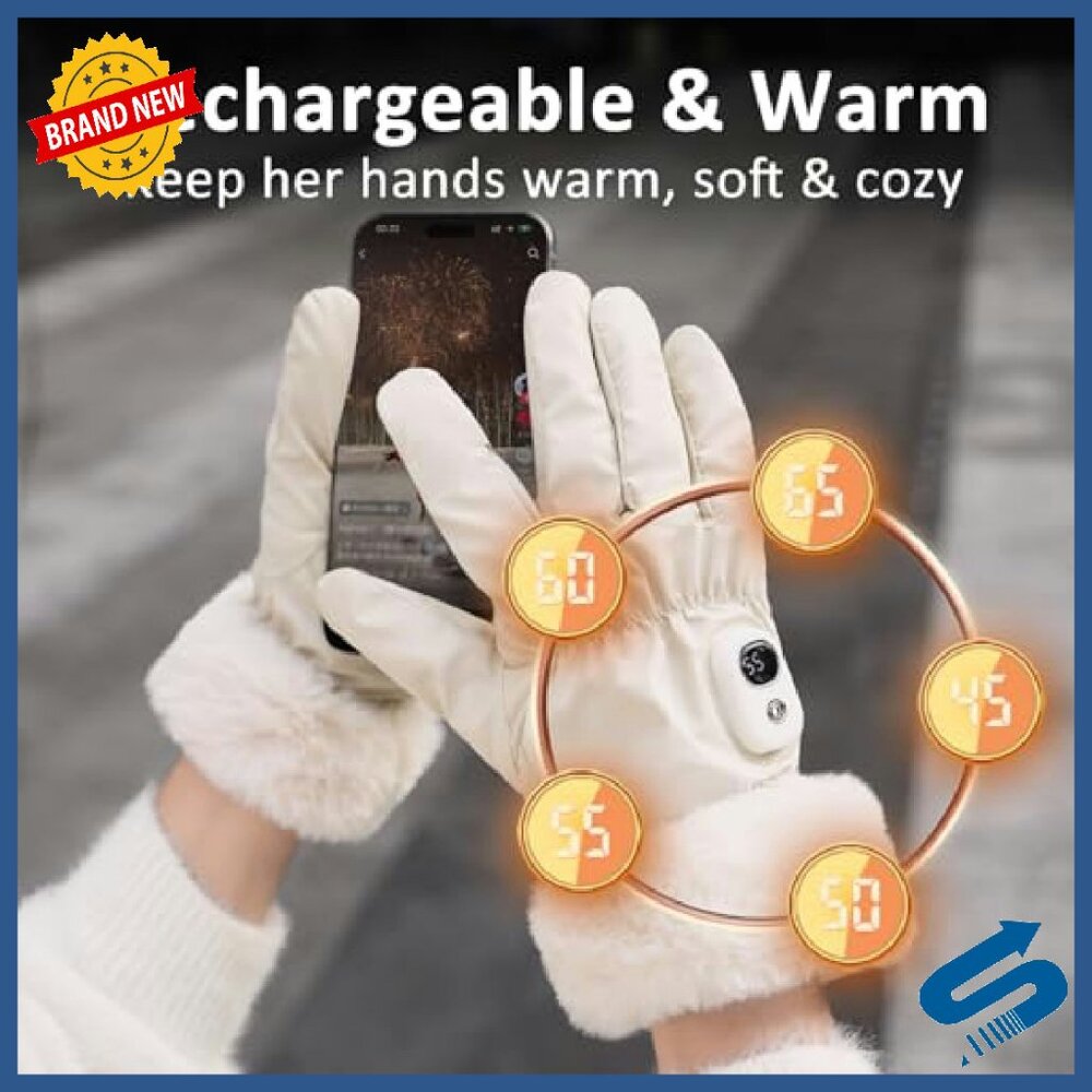 Rechargeable Heated Gloves Medium Touchscreen Pal… - image 8